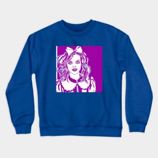 Crazy Purple Alice in Wonderland Crewneck Sweatshirt